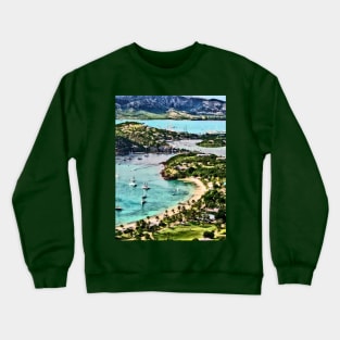 Antigua View Falmouth Harbor Crewneck Sweatshirt